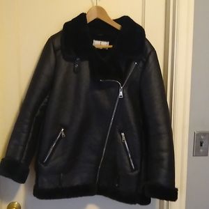 Women's Black Aviator Jacket